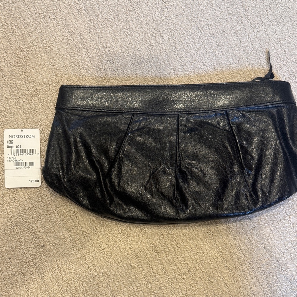 Nordstrom Black Leather Clutch